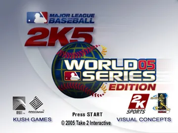 Major League Baseball 2K5 World Series Edition (USA) screen shot title